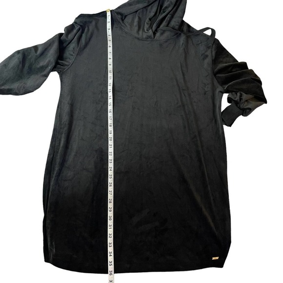 New Calvin Klein Velour Hoodie Black Dress Size XL - Picture 6 of 14